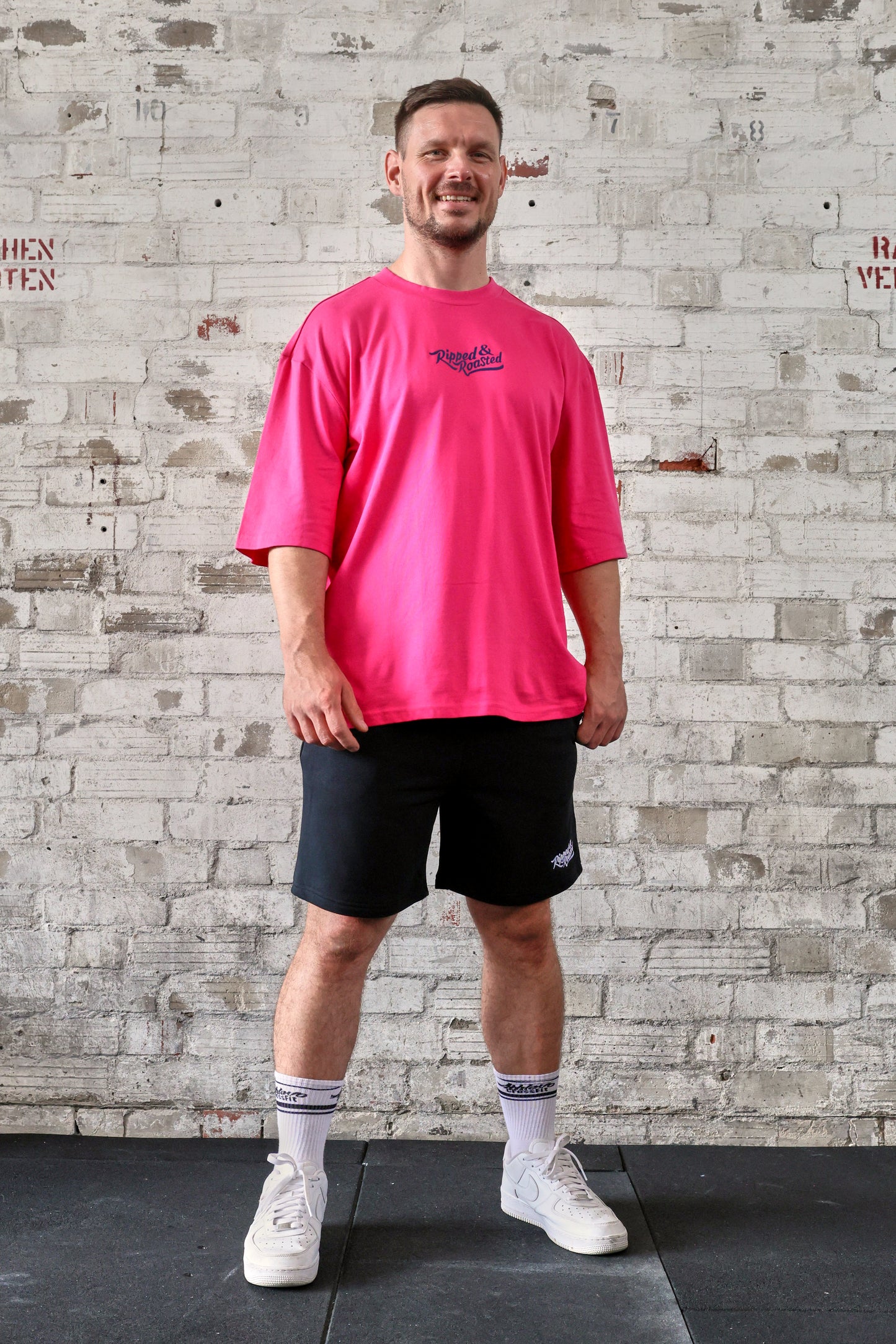 ANTI CARDIO CLUB Oversized Sleeve Shirt Pink