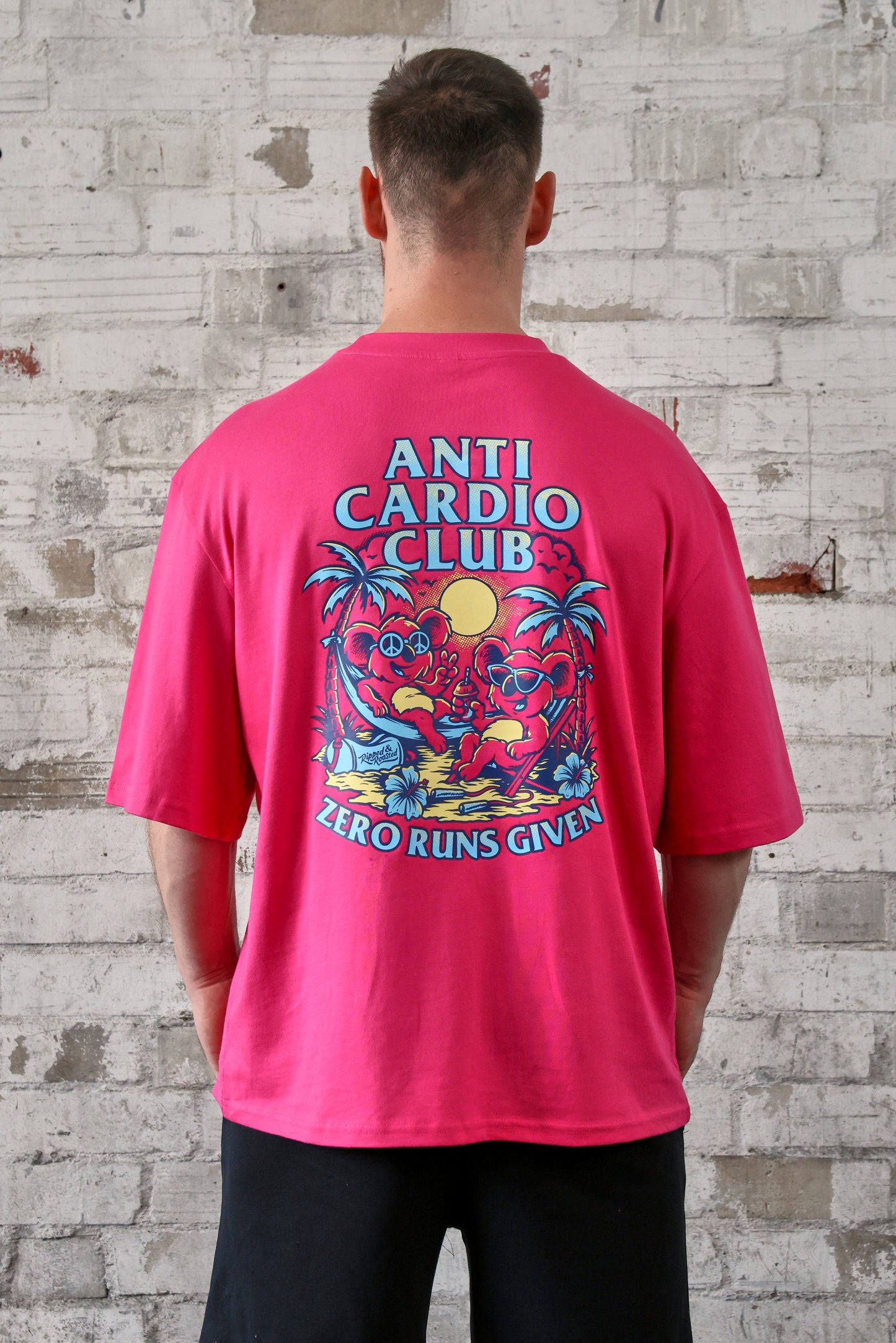 ANTI CARDIO CLUB Oversized Sleeve Shirt Pink