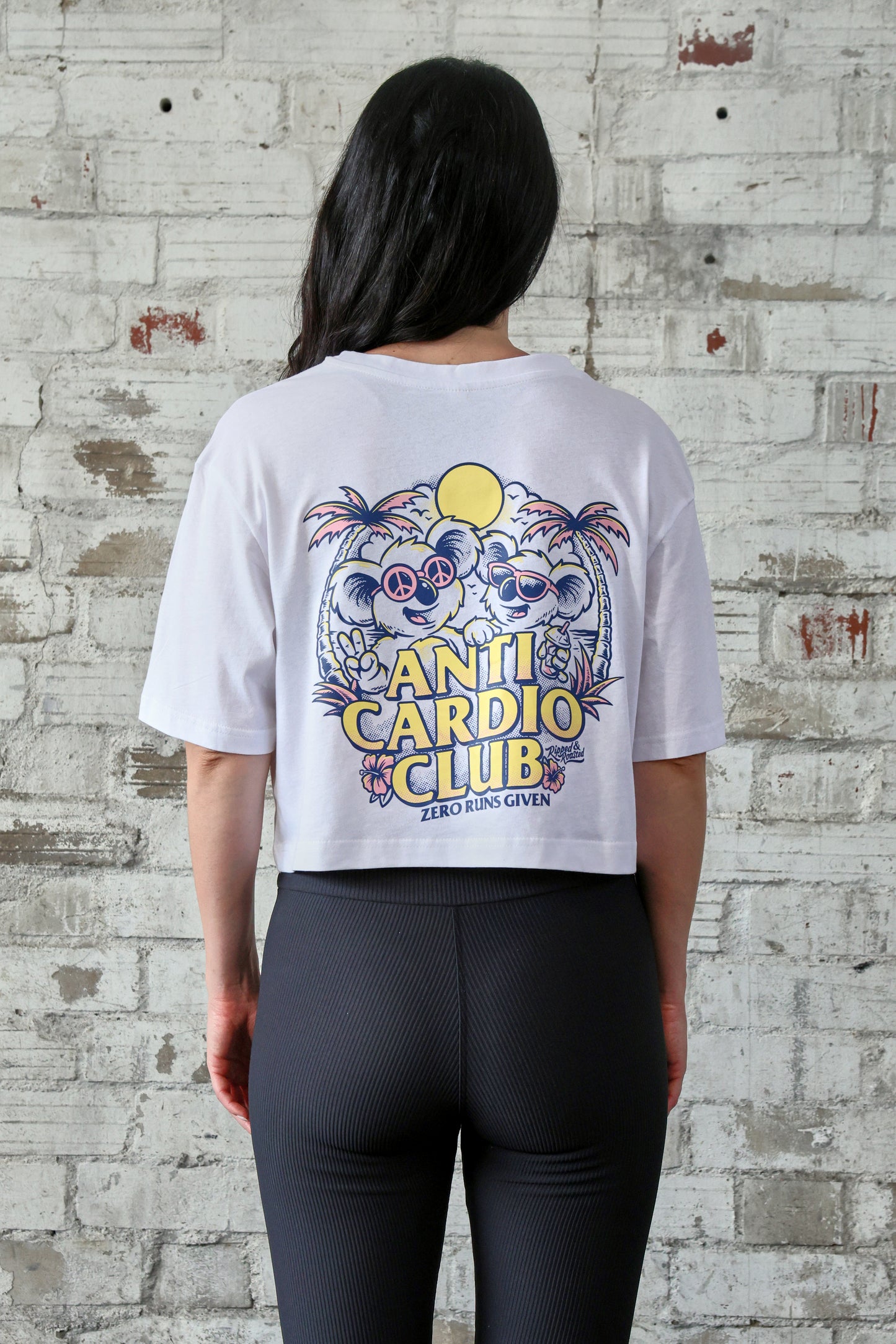 ANTI CARDIO CLUB Ladies Crop White