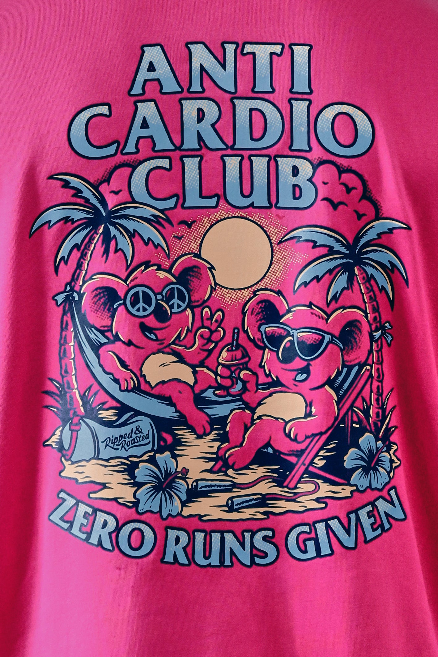 ANTI CARDIO CLUB Oversized Sleeve Shirt Pink