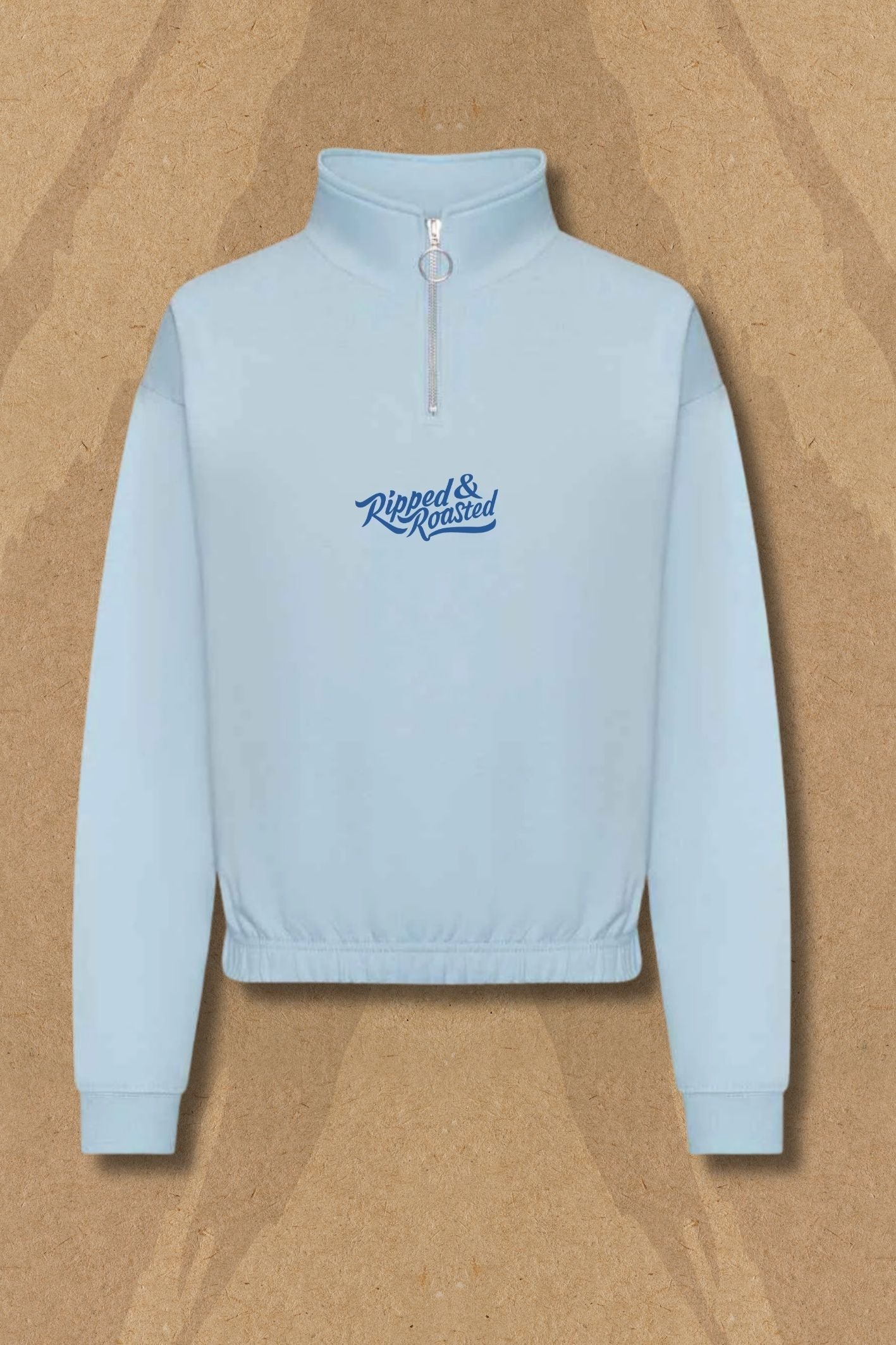 Anti Cardio Club Cropped Zip Sweat - Azurblau