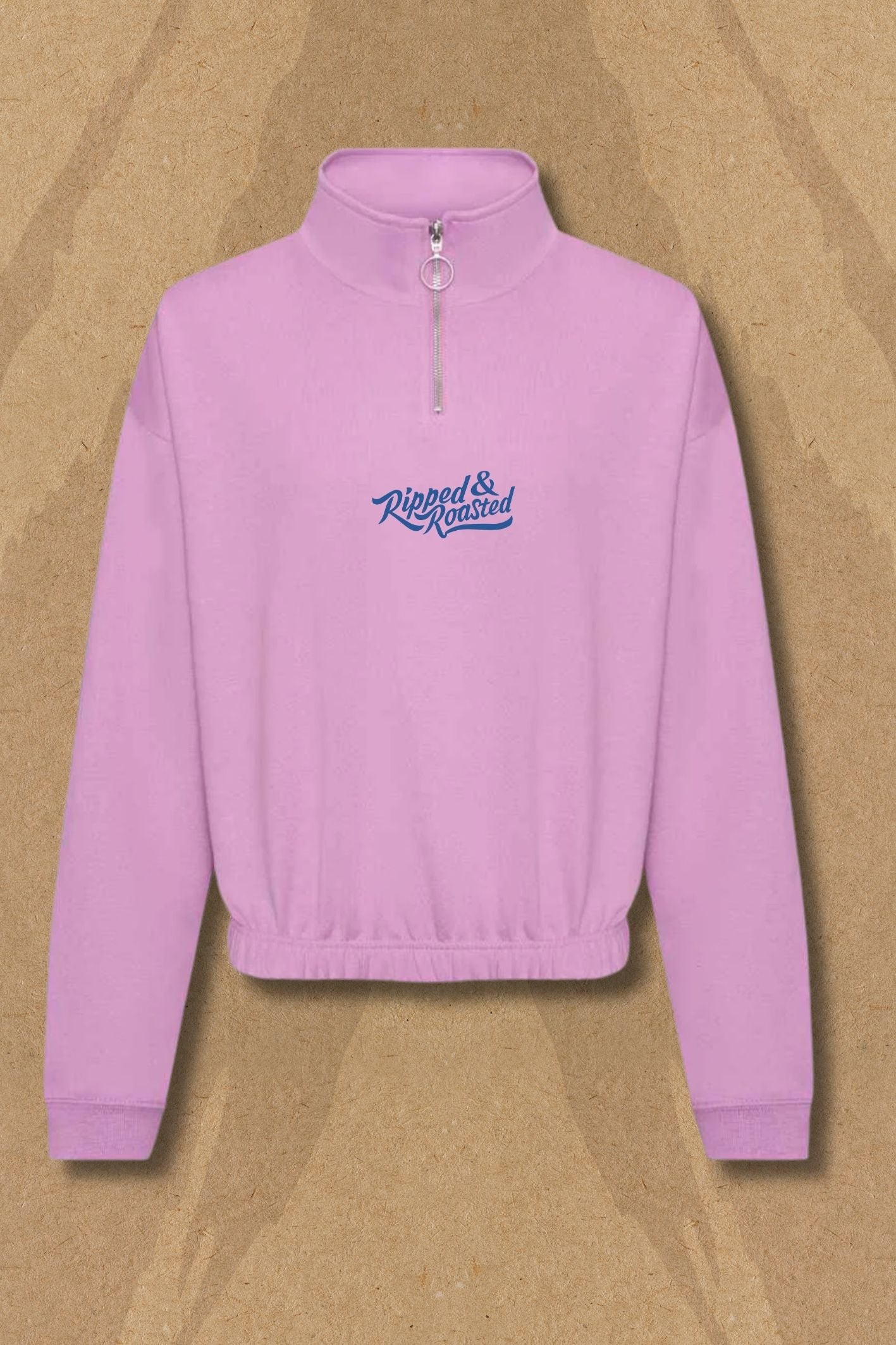 Anti Cardio Club Cropped Zip Sweat - Lavender