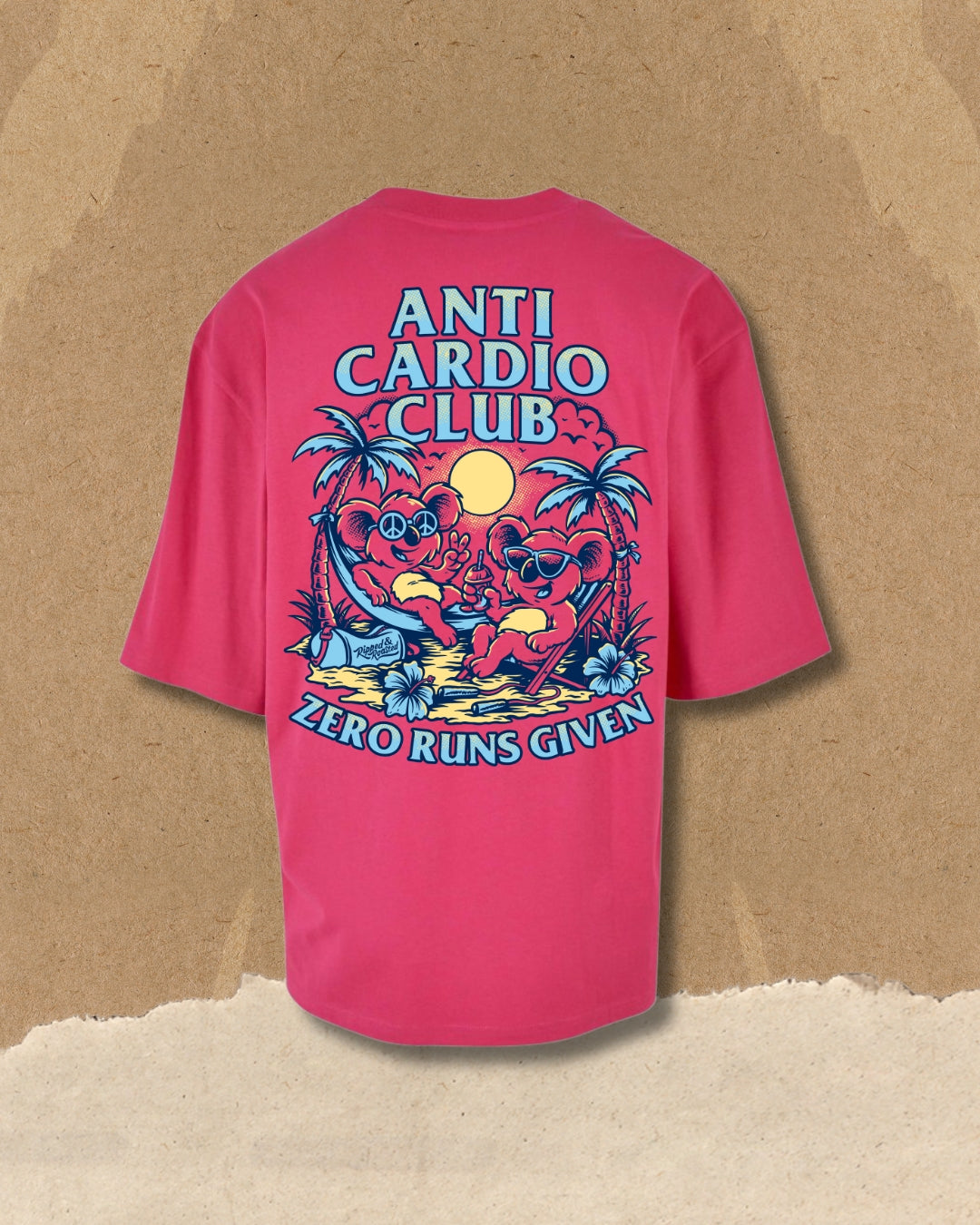 ANTI CARDIO CLUB Oversized Sleeve Shirt Pink