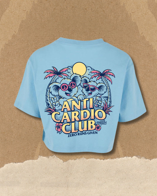 ANTI CARDIO CLUB Crop Top Azurblau