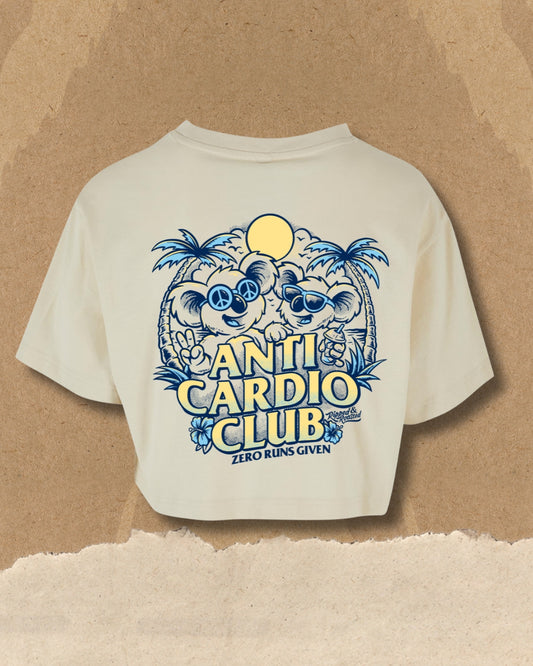 ANTI CARDIO CLUB Crop Top Stone