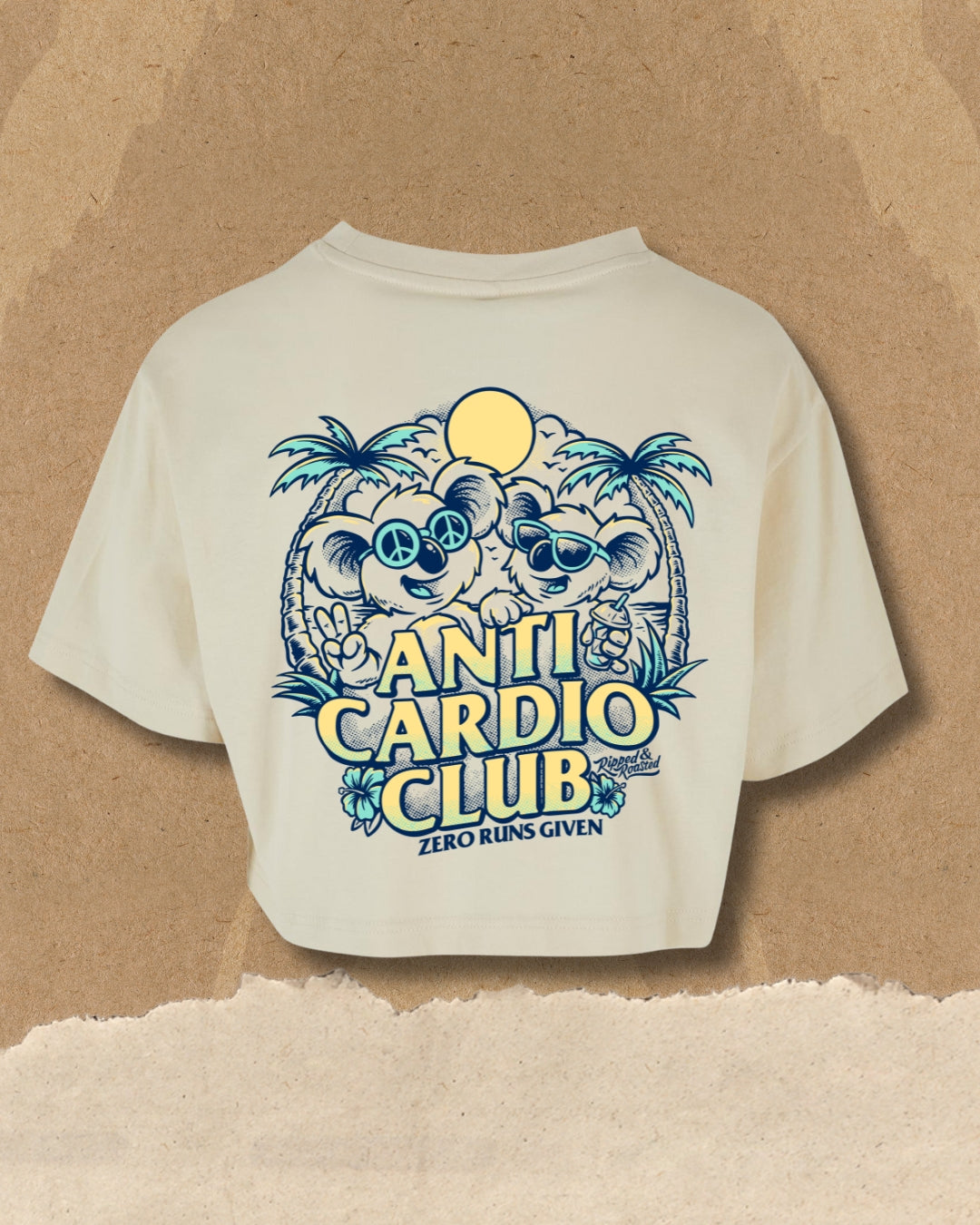 ANTI CARDIO CLUB Crop Top Stone
