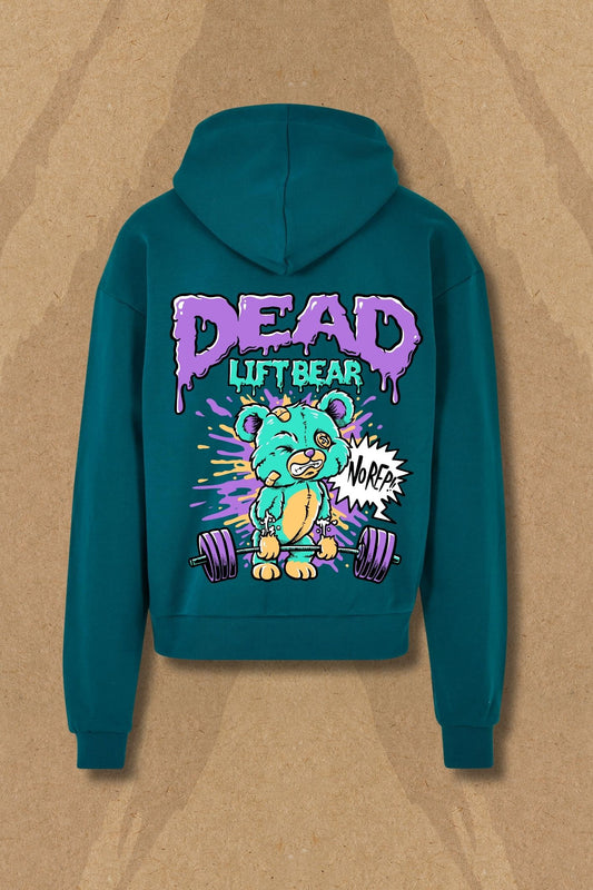 Ultra Heavy Dead Lift Bear Hoodie - Retro Green