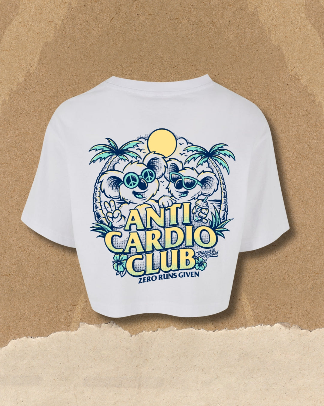 ANTI CARDIO CLUB Ladies Crop White