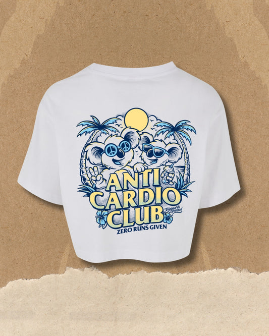 ANTI CARDIO CLUB Ladies Crop White