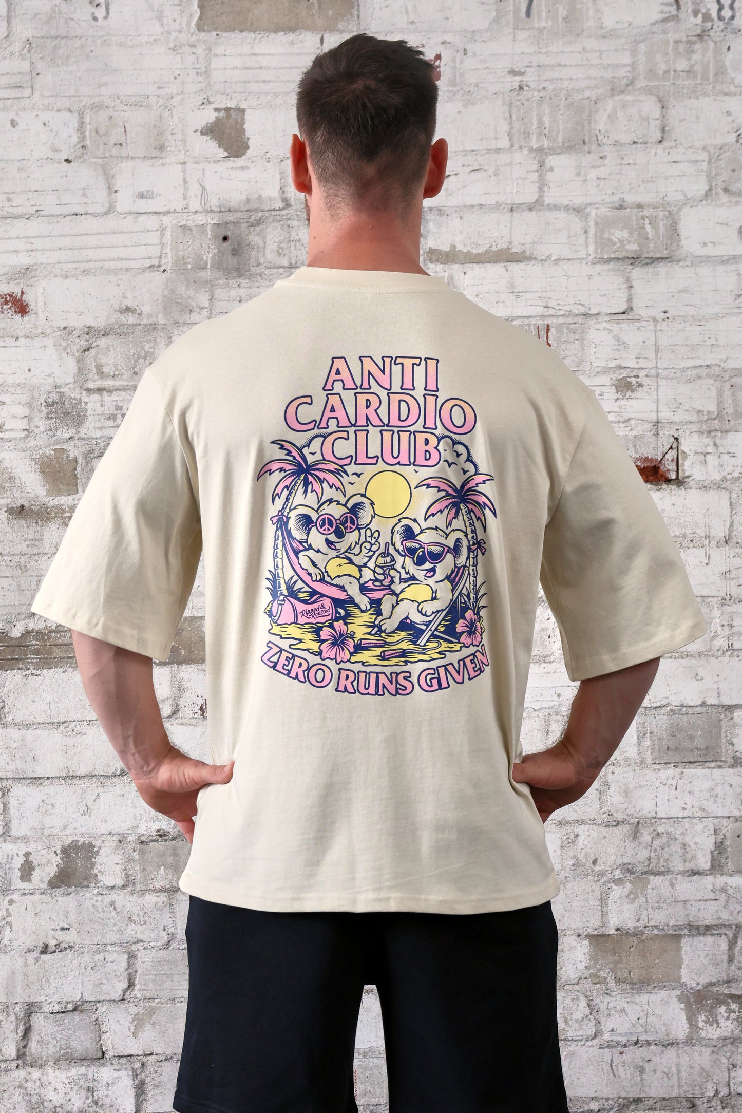 ANTI CARDIO CLUB Oversized Sleeve Shirt Stone