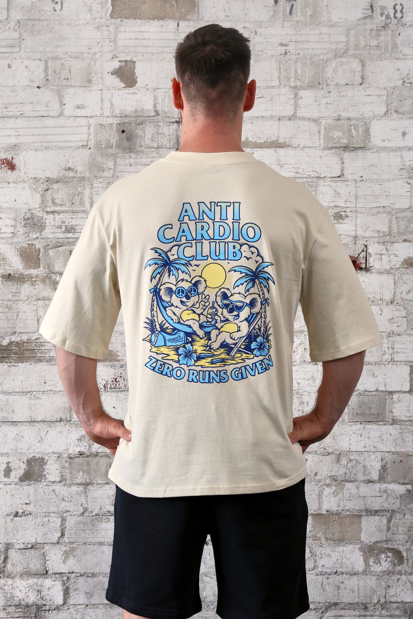 ANTI CARDIO CLUB Oversized Sleeve Shirt Stone