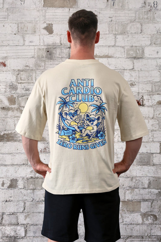 ANTI CARDIO CLUB Oversized Sleeve Shirt Stone
