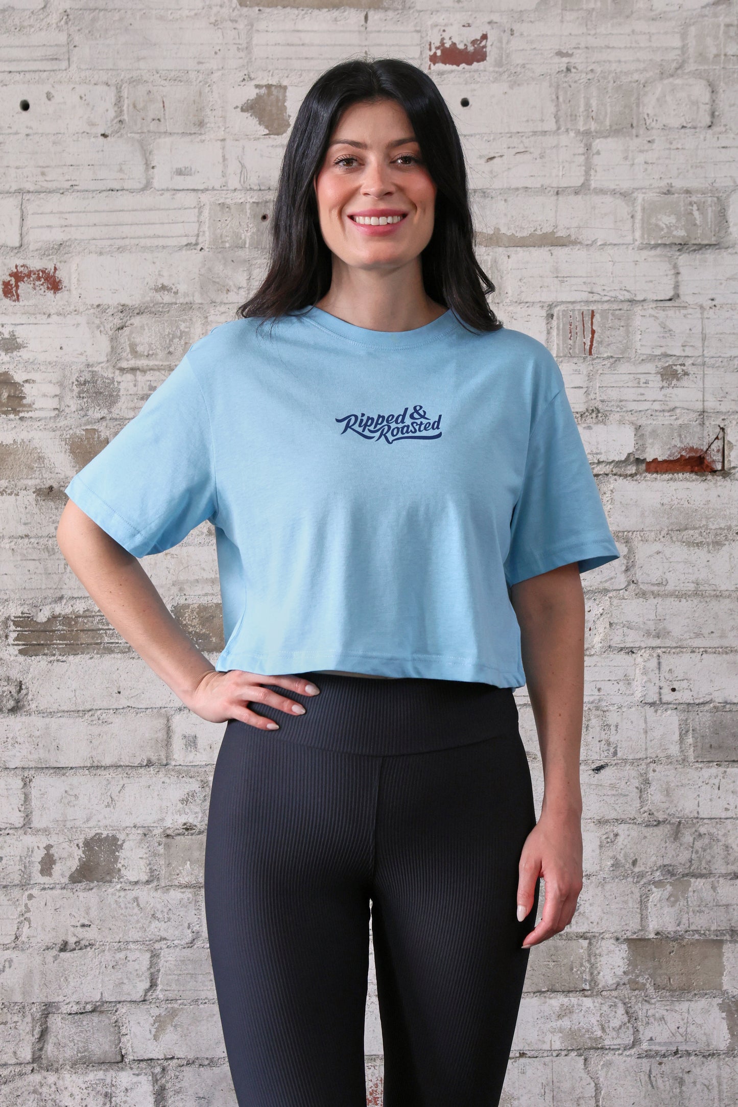 ANTI CARDIO CLUB Crop Top Azurblau