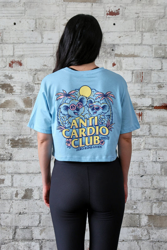 ANTI CARDIO CLUB Crop Top Azurblau
