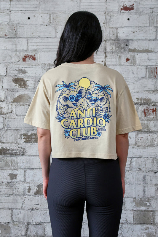 ANTI CARDIO CLUB Crop Top Stone