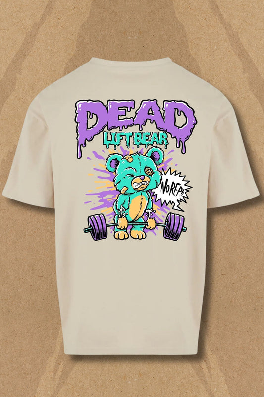 Dead LiftBear Oversized Tee - Sand