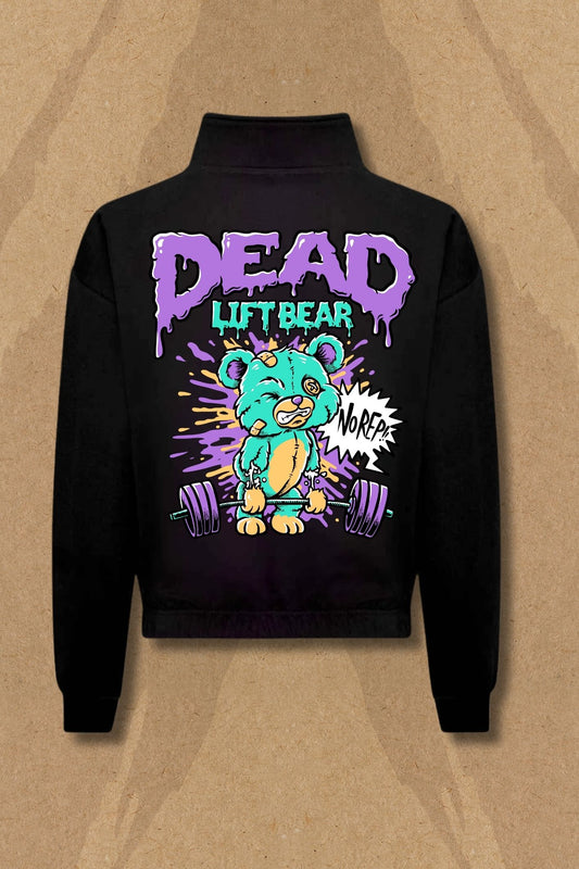 Dead Liftbear Cropped Zip Sweat